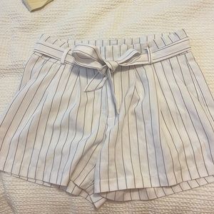 Black and white shorts